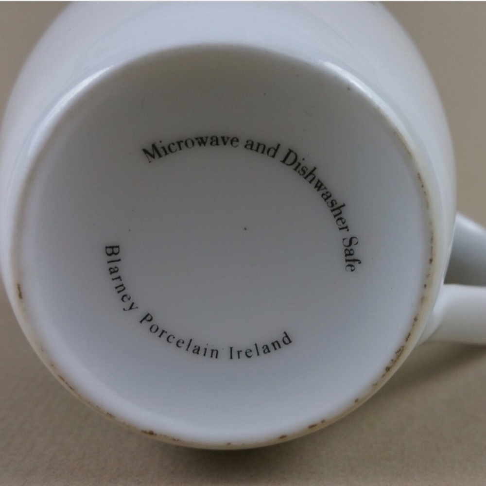 blarney irish coffee mug cup leprechaun shamrock porcelain (set of 4) - Picture 10 of 10